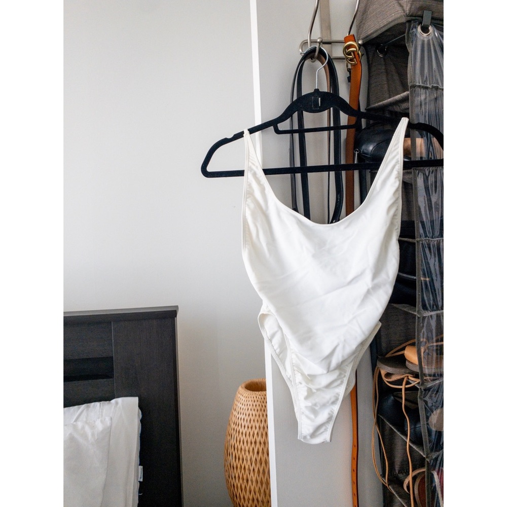 White one piece bikini